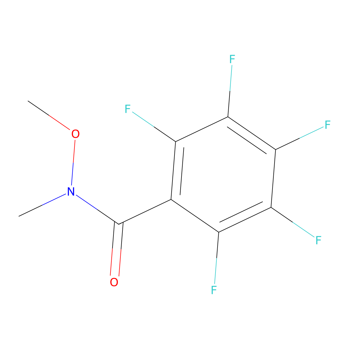2,3,4,5,6-pentafluoro-N-methoxy-N-methylbenzamide molecular structure, CAS 1422978-29-7