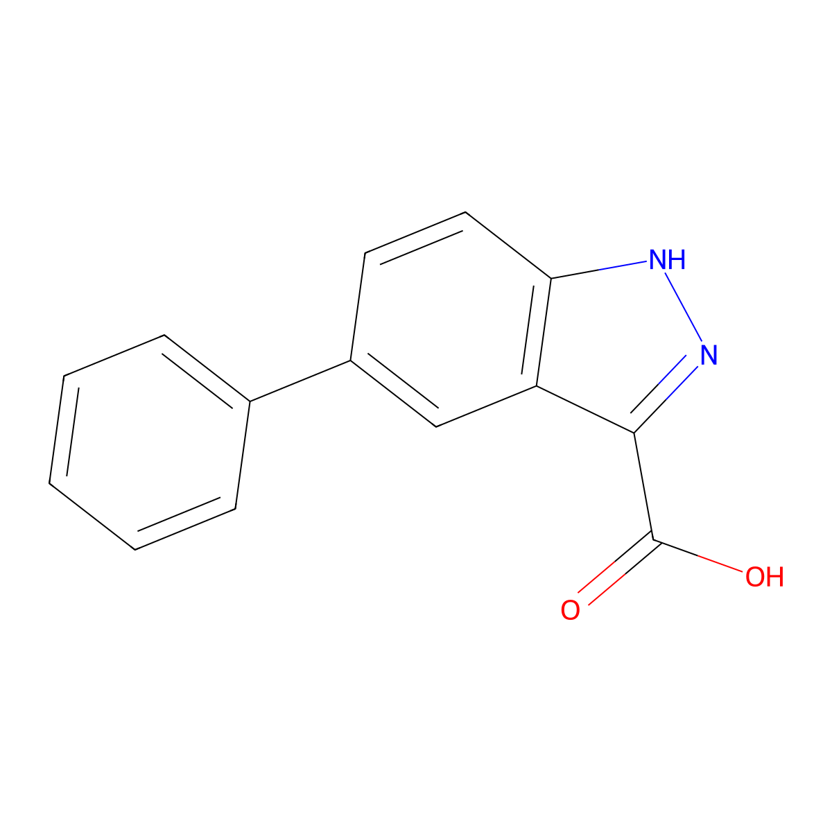 5-phenyl-1H-indazole-3-carboxylic acid molecular structure, CAS 1422982-27-1