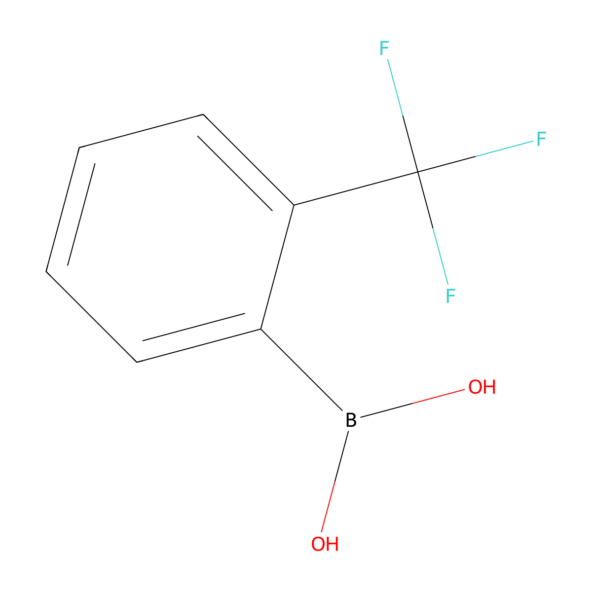2-(Trifluoromethyl)benzeneboronic acid molecular structure, CAS 1423-27-4
