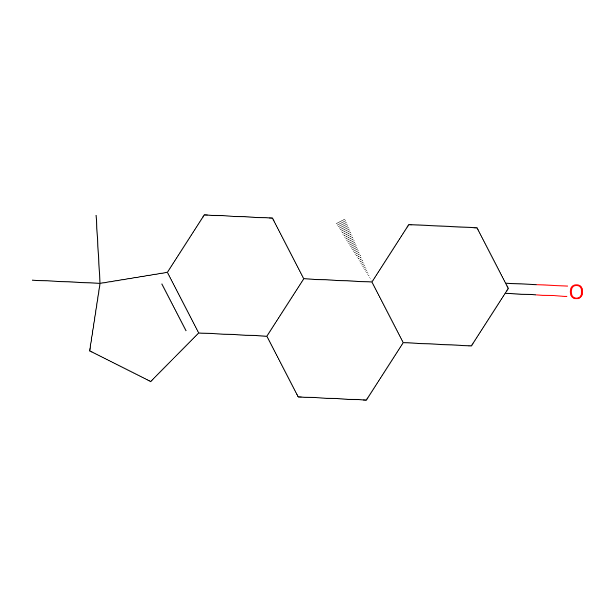 (10S)-10,17,17-trimethyl-4,5,6,7,8,9,10,11,12,15,16,17-dodecahydro-1h-cyclopenta[a]phenanthren-3(2h)-one molecular structure, CAS 1423-85-4