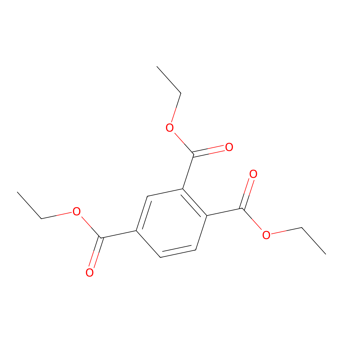 1,2,4-Benzenetricarboxylic acid, triethyl ester molecular structure, CAS 14230-18-3