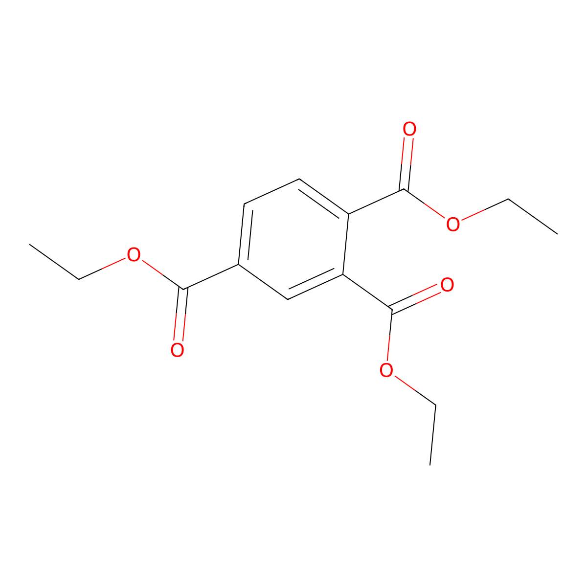 1,2,4-Benzenetricarboxylic acid, triethyl ester molecular structure, CAS 14230-18-3