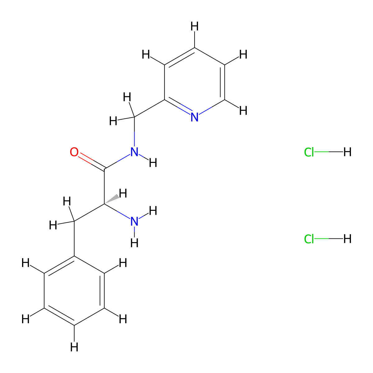 (2S)-2-amino-3-phenyl-N-(pyridin-2-ylmethyl)propanamide dihydrochloride molecular structure, CAS 1423015-66-0