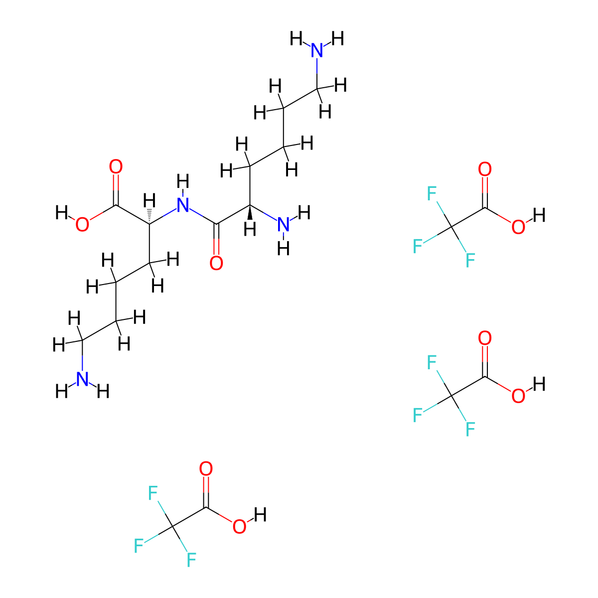 Lys-lys-OH 3tfa molecular structure, CAS 1423017-94-0