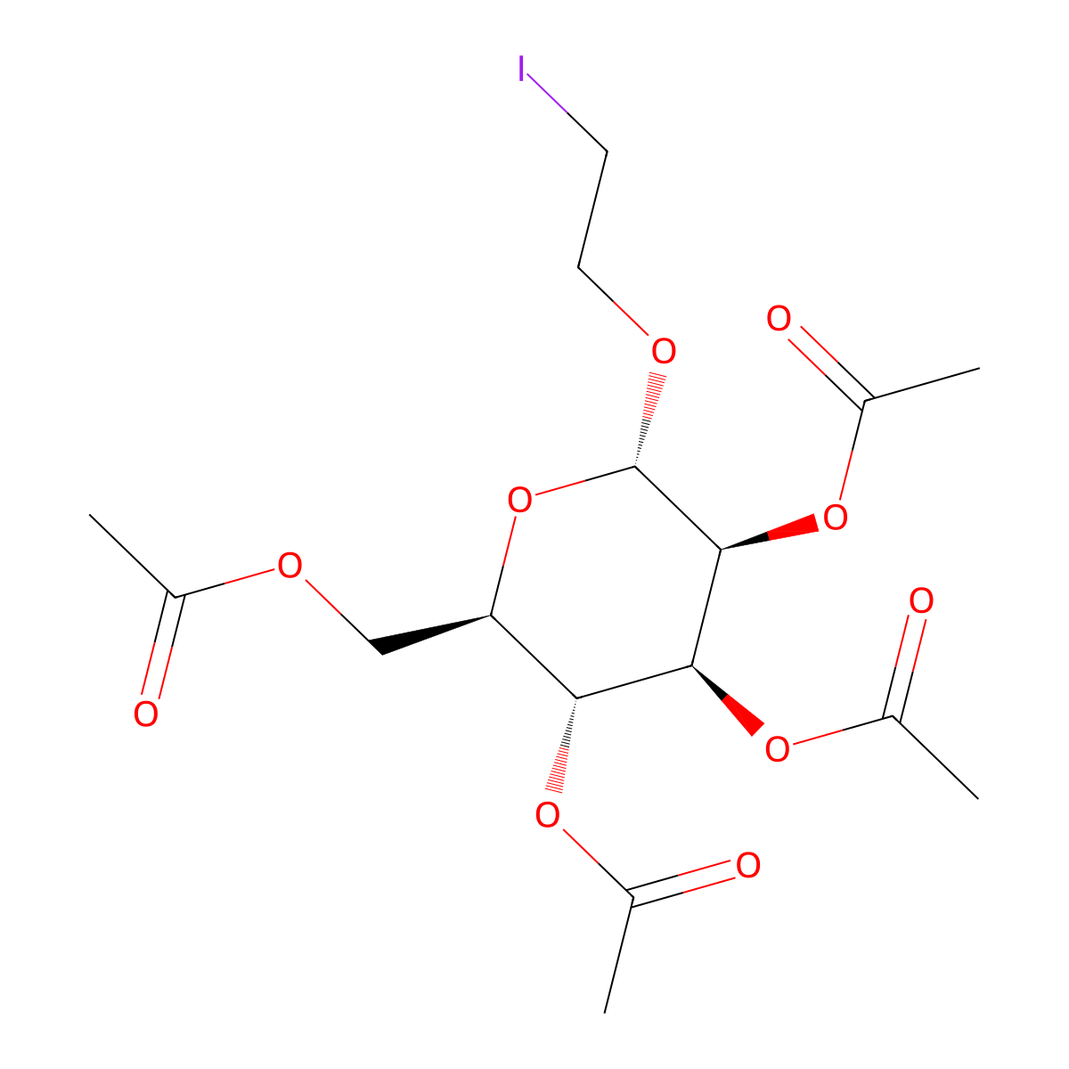 2-Iodoethyl 2,3,4,6-tetra-O-acetyl-A-D-mannopyranoside molecular structure, CAS 1423018-06-7
