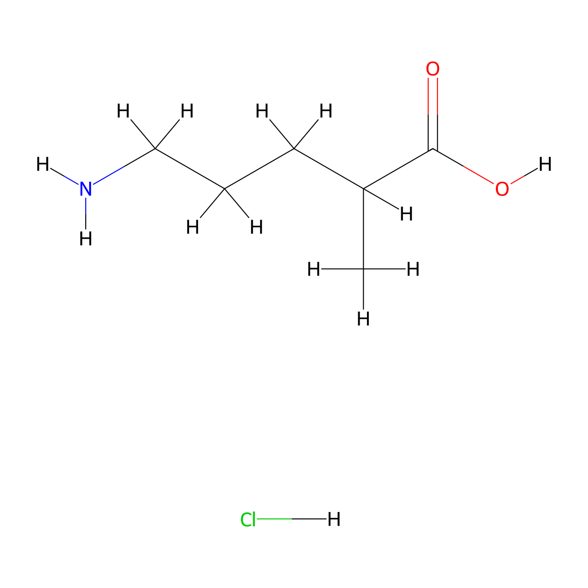 5-Amino-2-methylpentanoic acid hydrochloride molecular structure, CAS 1423023-83-9