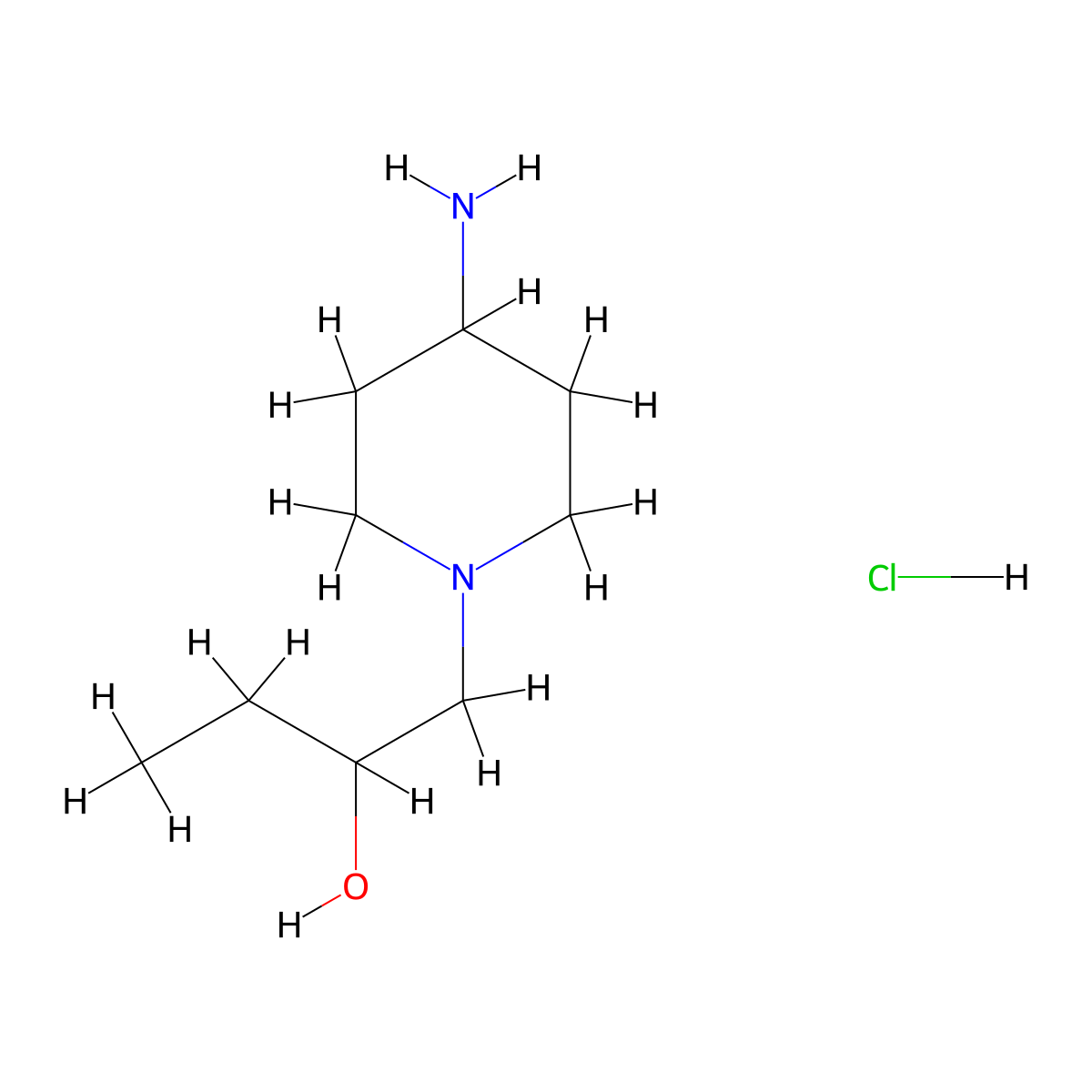 1-(4-Aminopiperidin-1-yl)butan-2-ol hydrochloride molecular structure, CAS 1423023-86-2