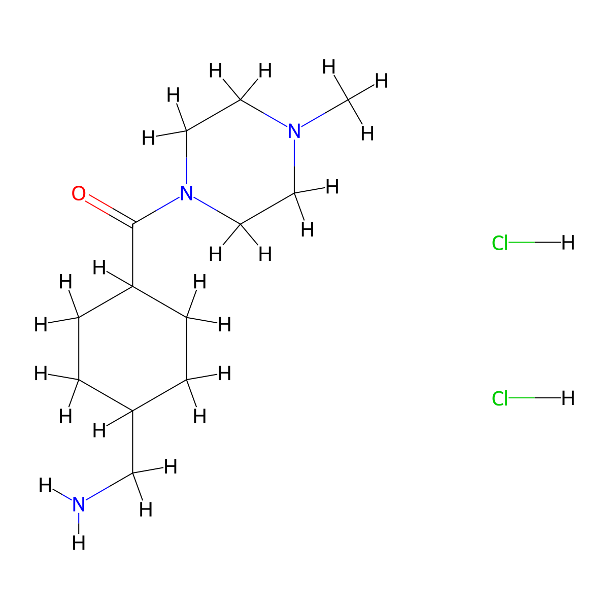 [4-(4-Methylpiperazine-1-carbonyl)cyclohexyl]methanamine dihydrochloride molecular structure, CAS 1423023-89-5