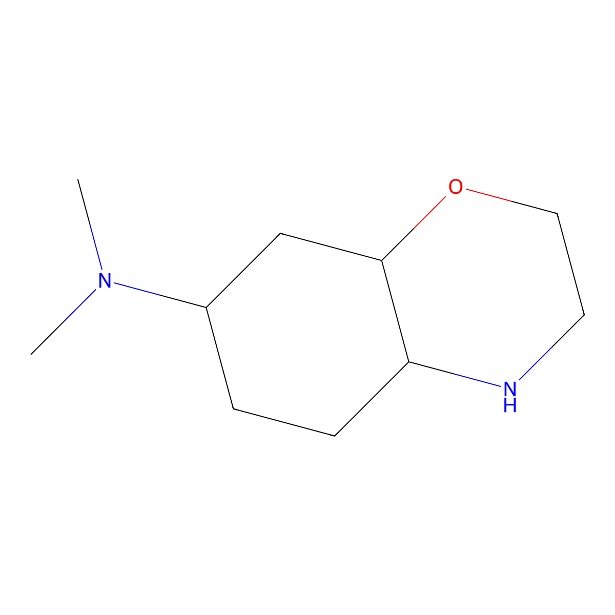 N,N-dimethyl-octahydro-2H-1,4-benzoxazin-7-amine molecular structure, CAS 1423023-95-3