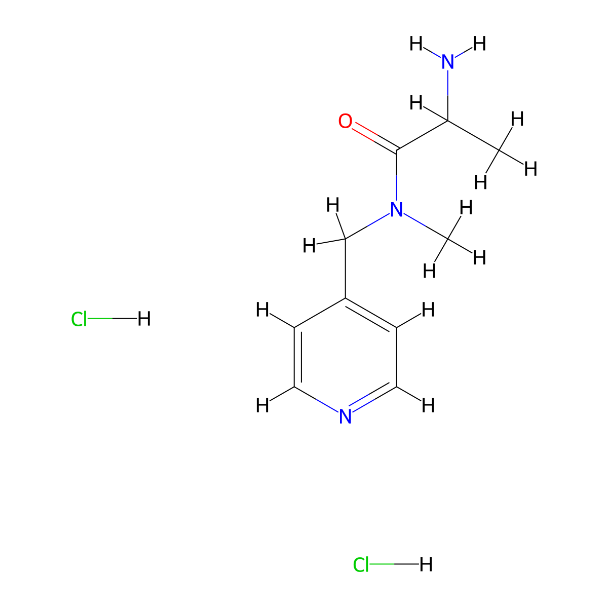 2-amino-N-methyl-N-(pyridin-4-ylmethyl)propanamide dihydrochloride molecular structure, CAS 1423023-97-5