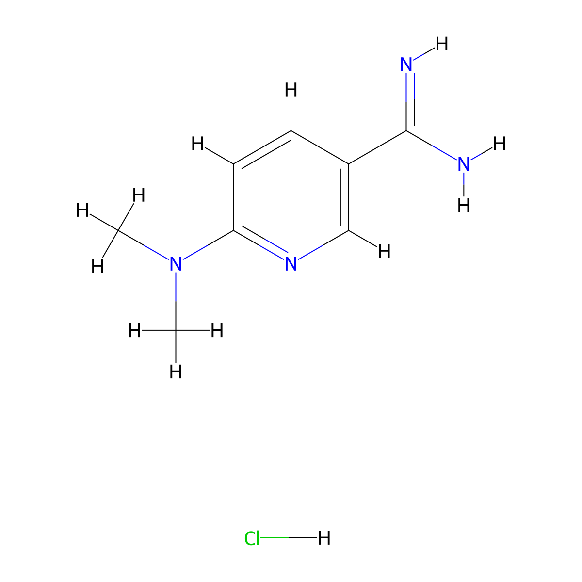 6-(Dimethylamino)pyridine-3-carboximidamide hydrochloride molecular structure, CAS 1423024-12-7