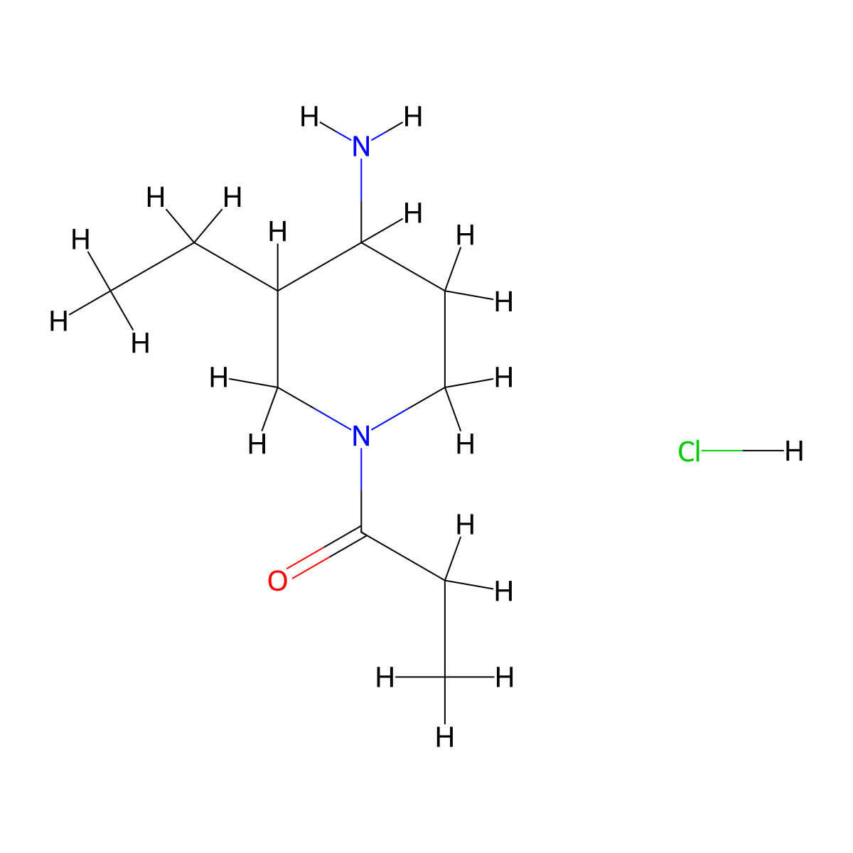 1-(4-Amino-3-ethylpiperidin-1-yl)propan-1-one hydrochloride molecular structure, CAS 1423024-36-5