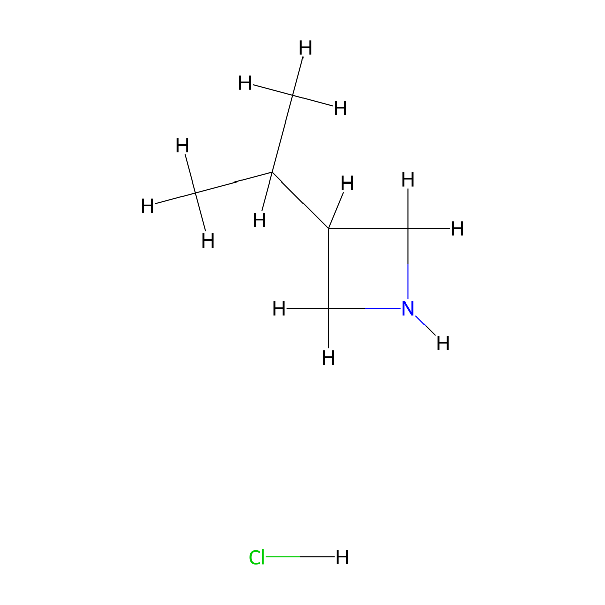 3-(Propan-2-yl)azetidine hydrochloride molecular structure, CAS 1423024-42-3