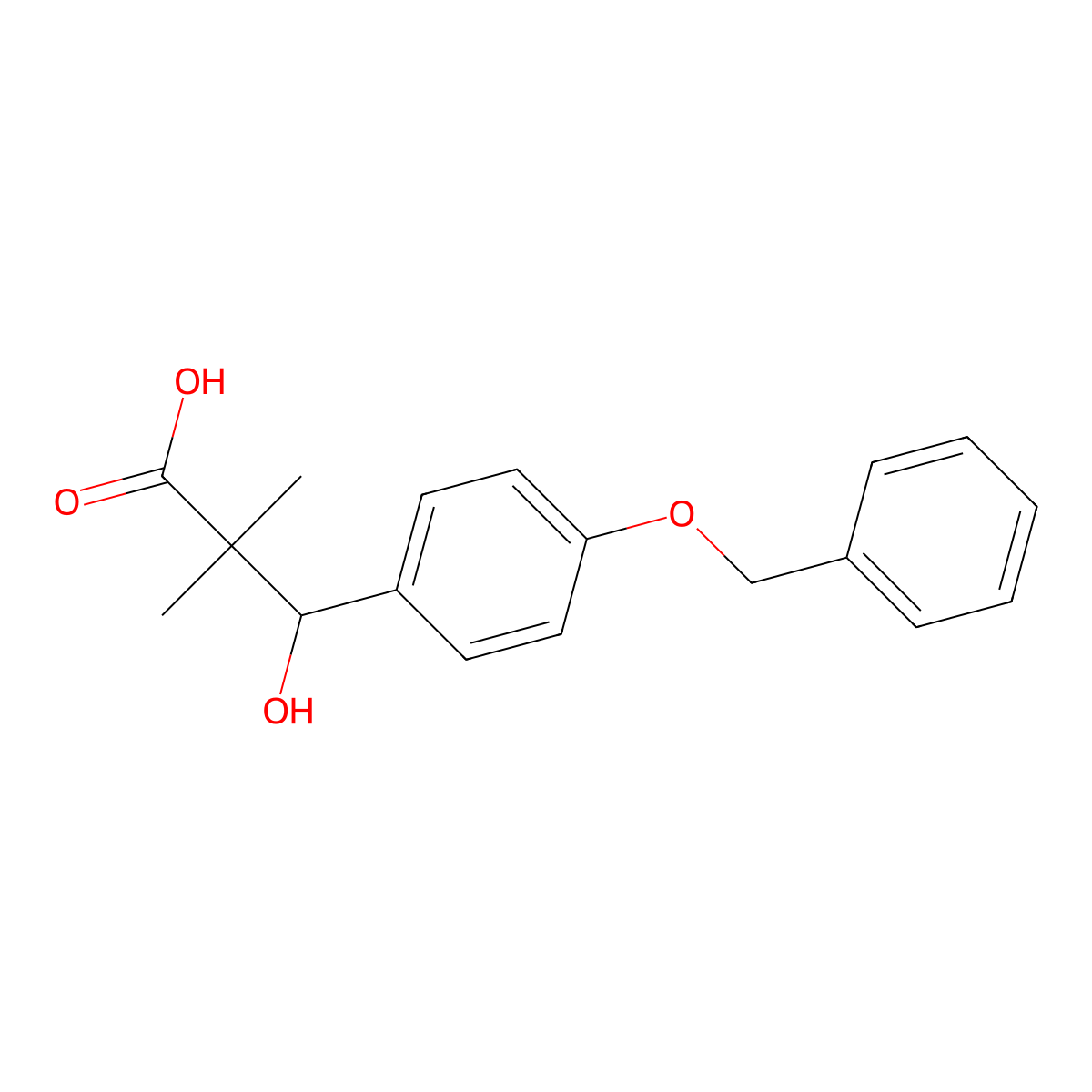 3-(4-(Benzyloxy)phenyl)-3-hydroxy-2,2-dimethylpropanoic acid molecular structure, CAS 1423024-52-5