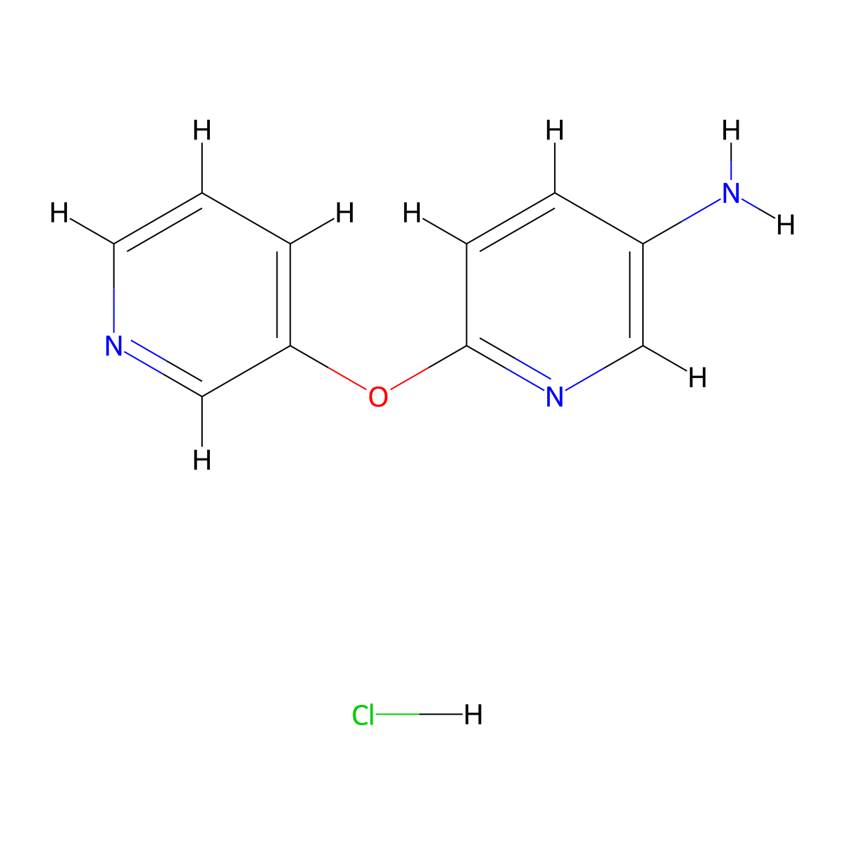 6-(Pyridin-3-yloxy)pyridin-3-amine hydrochloride molecular structure, CAS 1423024-57-0