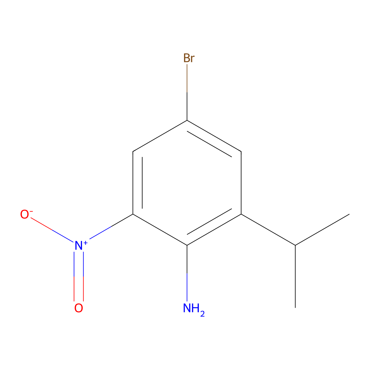 4-Bromo-2-nitro-6-(propan-2-yl)aniline molecular structure, CAS 1423024-65-0