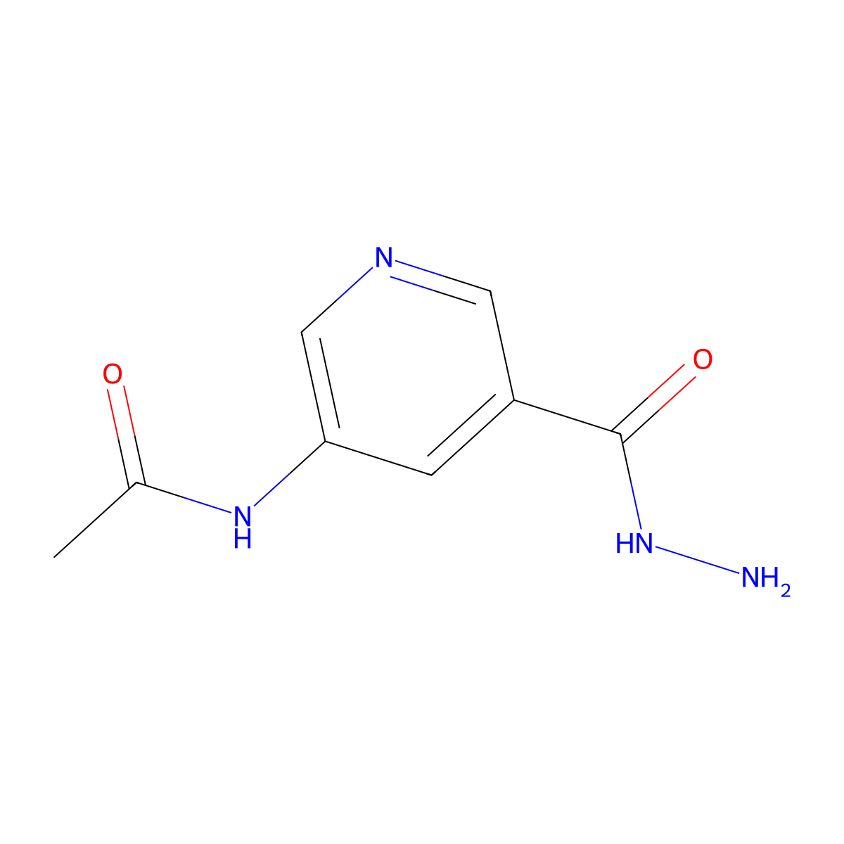 N-[5-(hydrazinecarbonyl)pyridin-3-yl]acetamide molecular structure, CAS 1423024-70-7
