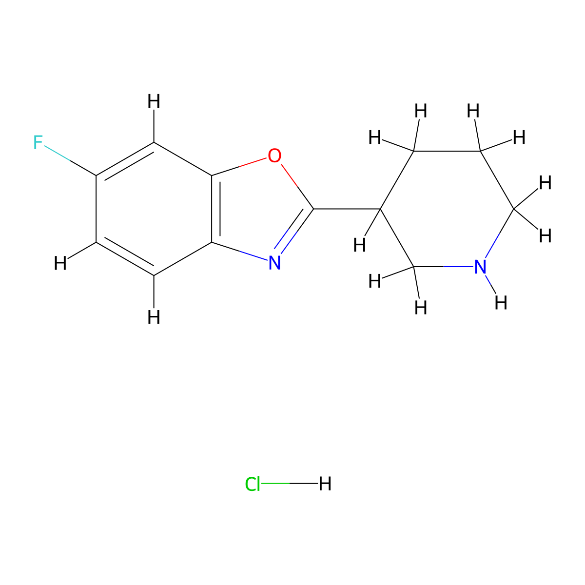 6-Fluoro-2-(piperidin-3-yl)-1,3-benzoxazole hydrochloride molecular structure, CAS 1423024-73-0