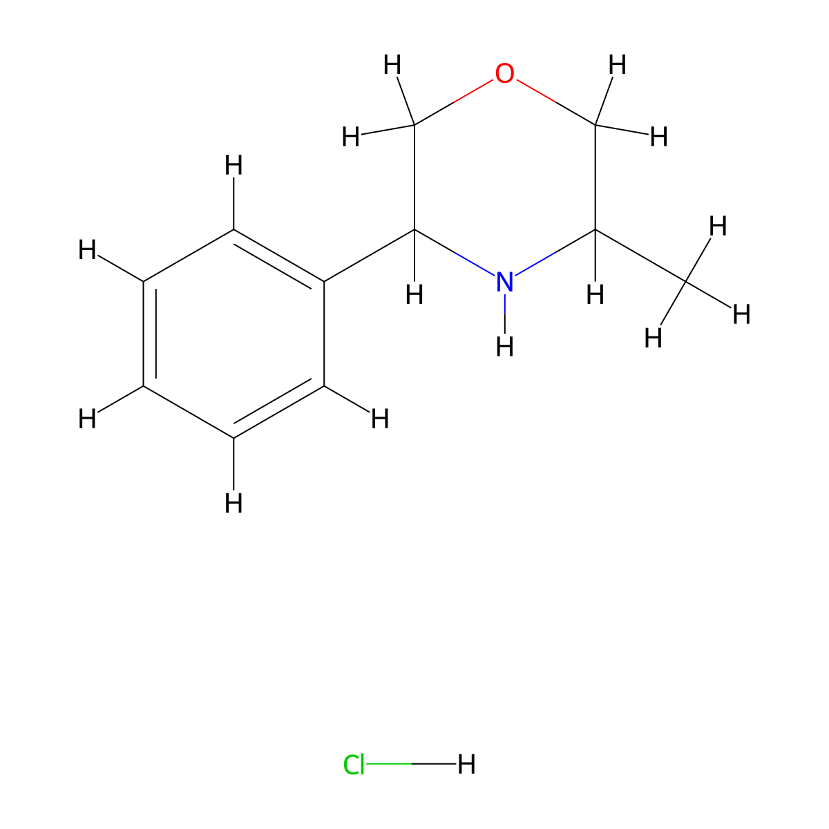 3-Methyl-5-phenylmorpholine hydrochloride molecular structure, CAS 1423024-77-4