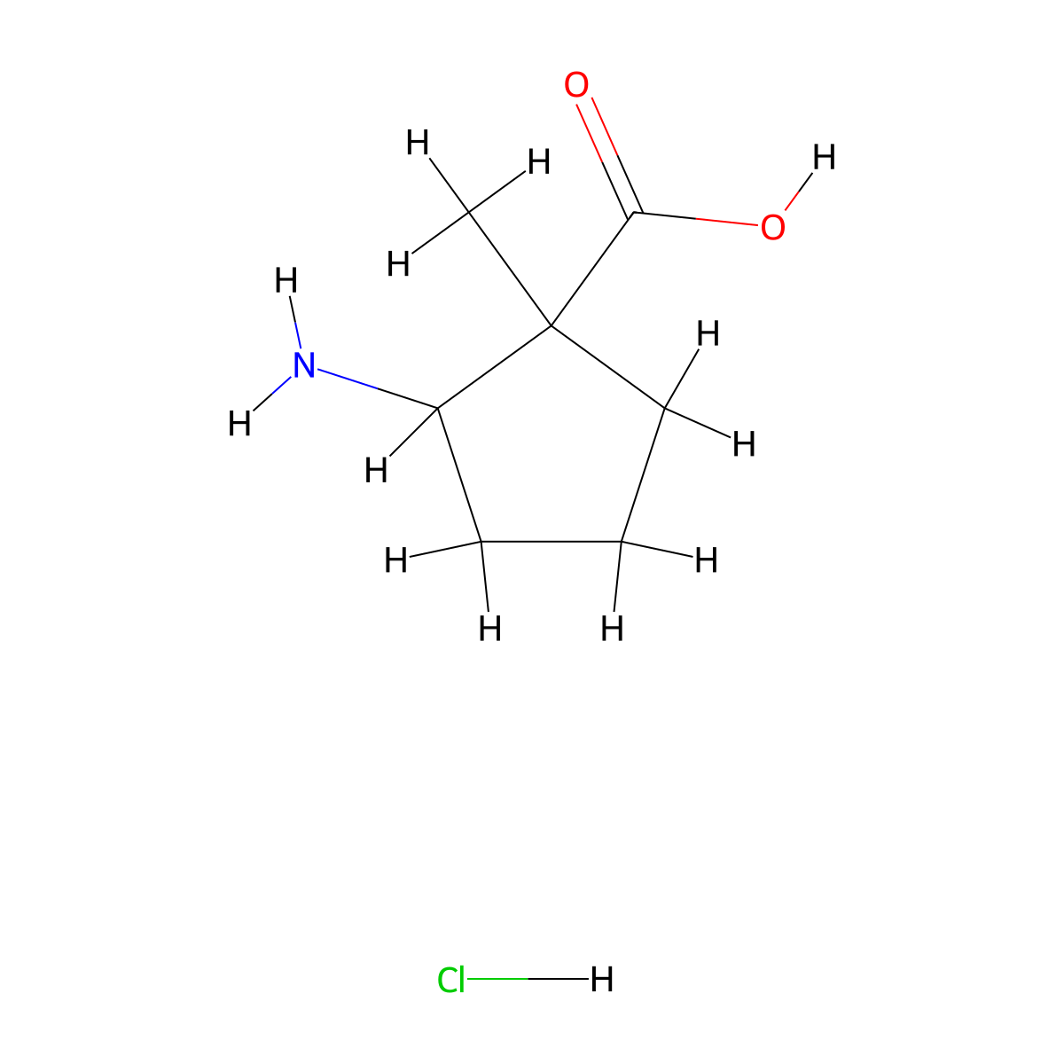 2-Amino-1-methylcyclopentane-1-carboxylic acid hydrochloride molecular structure, CAS 1423024-83-2