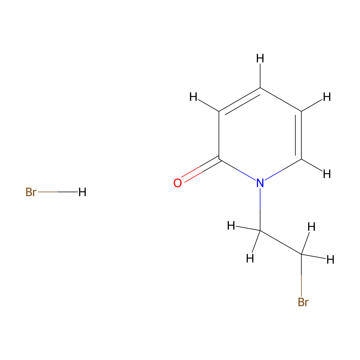 1-(2-Bromoethyl)-1,2-dihydropyridin-2-one hydrobromide molecular structure, CAS 1423024-94-5
