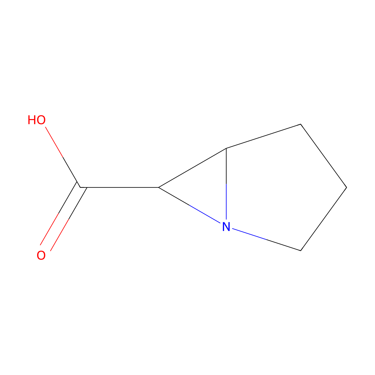 1-Azabicyclo[3.1.0]hexane-6-carboxylic acid molecular structure, CAS 1423024-97-8
