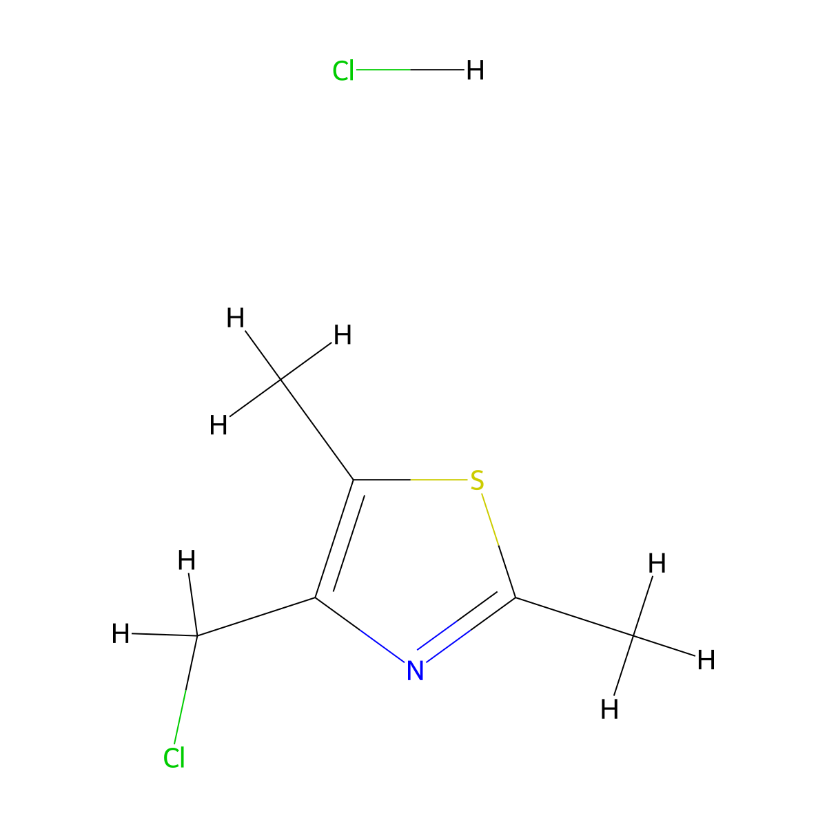 4-(Chloromethyl)-2,5-dimethyl-1,3-thiazole hydrochloride molecular structure, CAS 1423025-02-8