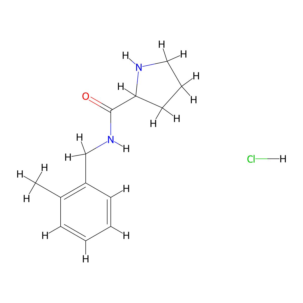 N-[(2-methylphenyl)methyl]pyrrolidine-2-carboxamide hydrochloride molecular structure, CAS 1423025-10-8