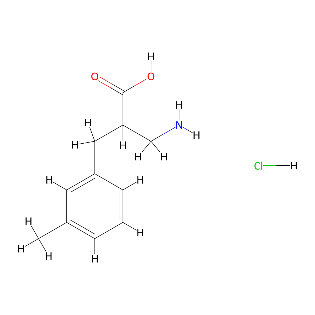 3-Amino-2-[(3-methylphenyl)methyl]propanoic acid hydrochloride molecular structure, CAS 1423025-26-6