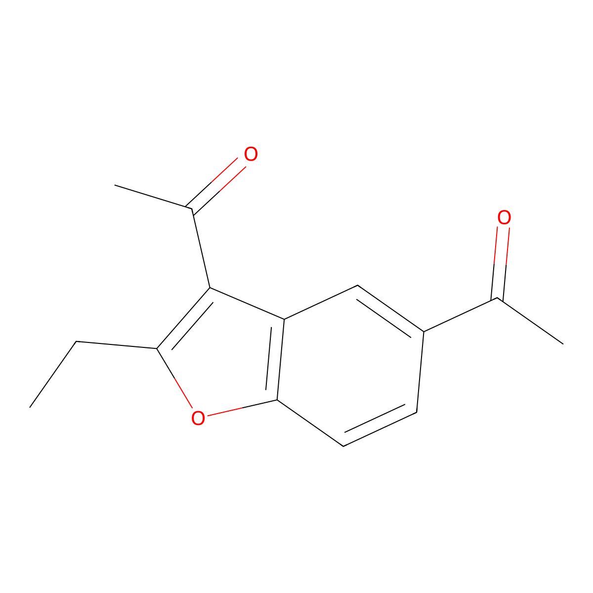 1-(5-Acetyl-2-ethyl-1-benzofuran-3-yl)ethan-1-one molecular structure, CAS 1423025-29-9