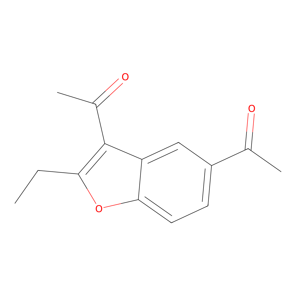 1-(5-Acetyl-2-ethyl-1-benzofuran-3-yl)ethan-1-one molecular structure, CAS 1423025-29-9