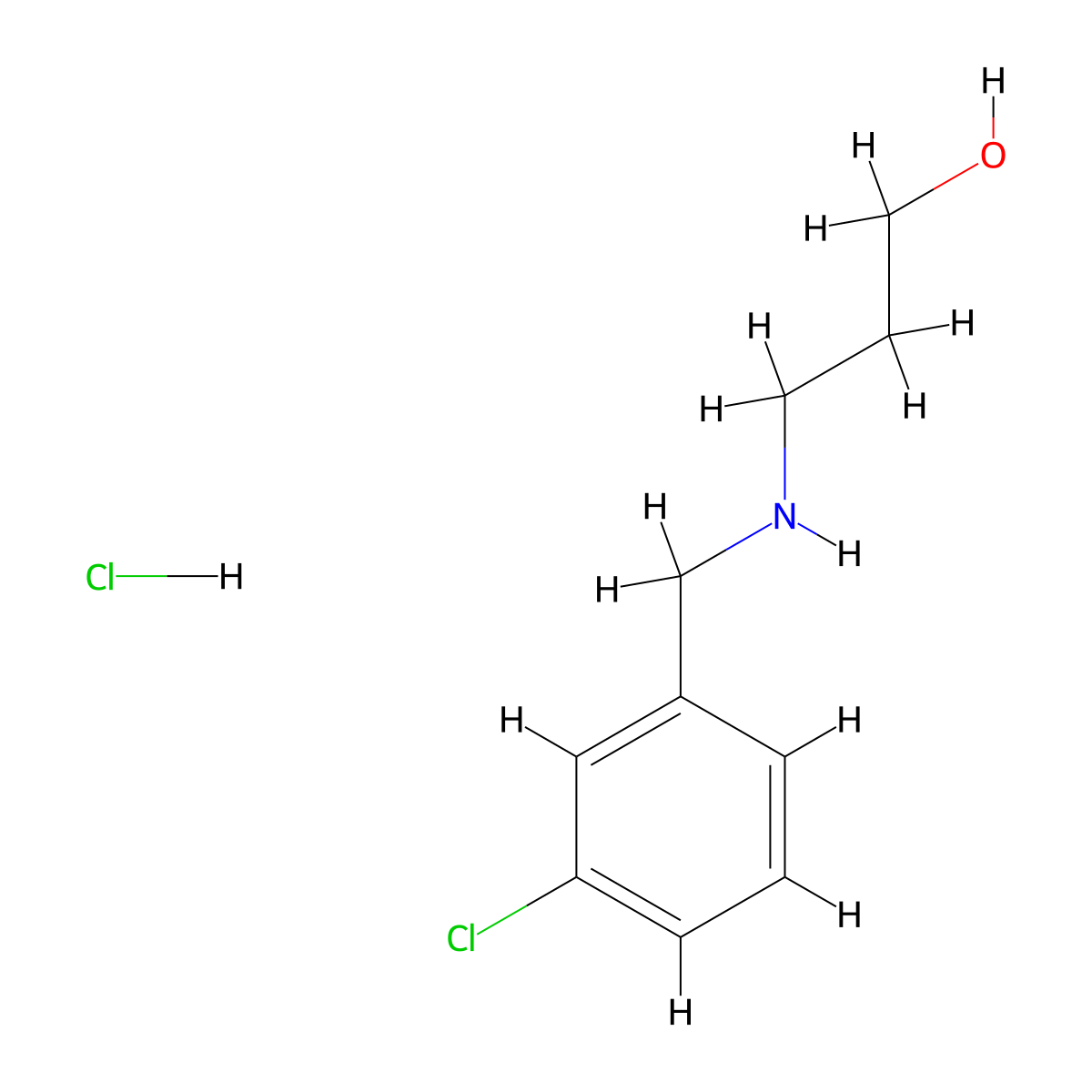 3-{[(3-Chlorophenyl)methyl]amino}propan-1-ol hydrochloride molecular structure, CAS 1423025-31-3