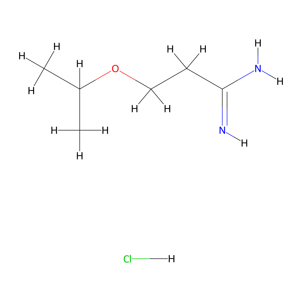 3-(Propan-2-yloxy)propanimidamide hydrochloride molecular structure, CAS 1423025-32-4