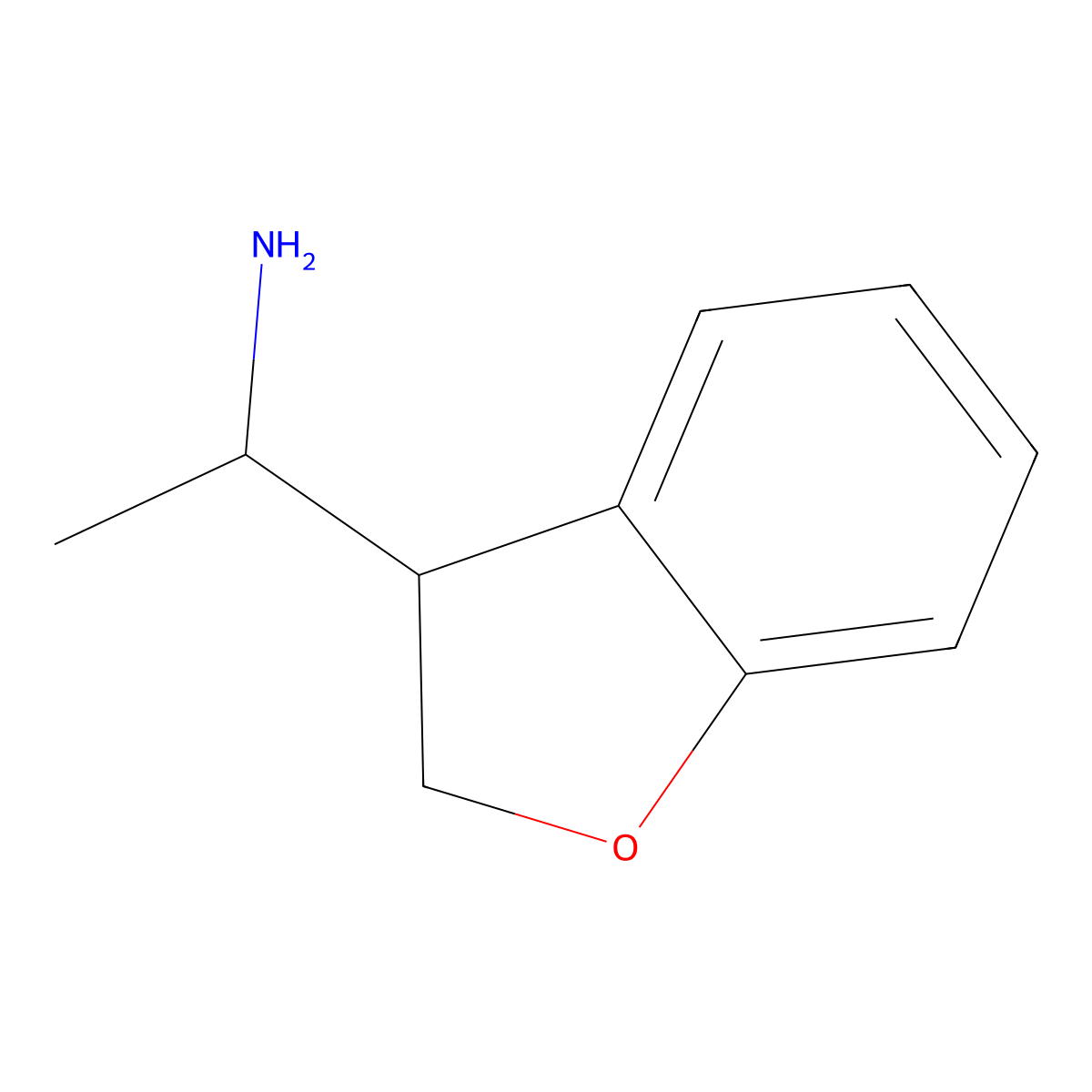 1-(2,3-Dihydro-1-benzofuran-3-yl)ethan-1-amine molecular structure, CAS 1423025-50-6