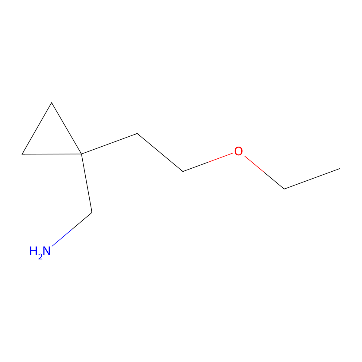 [1-(2-Ethoxyethyl)cyclopropyl]methanamine molecular structure, CAS 1423025-58-4