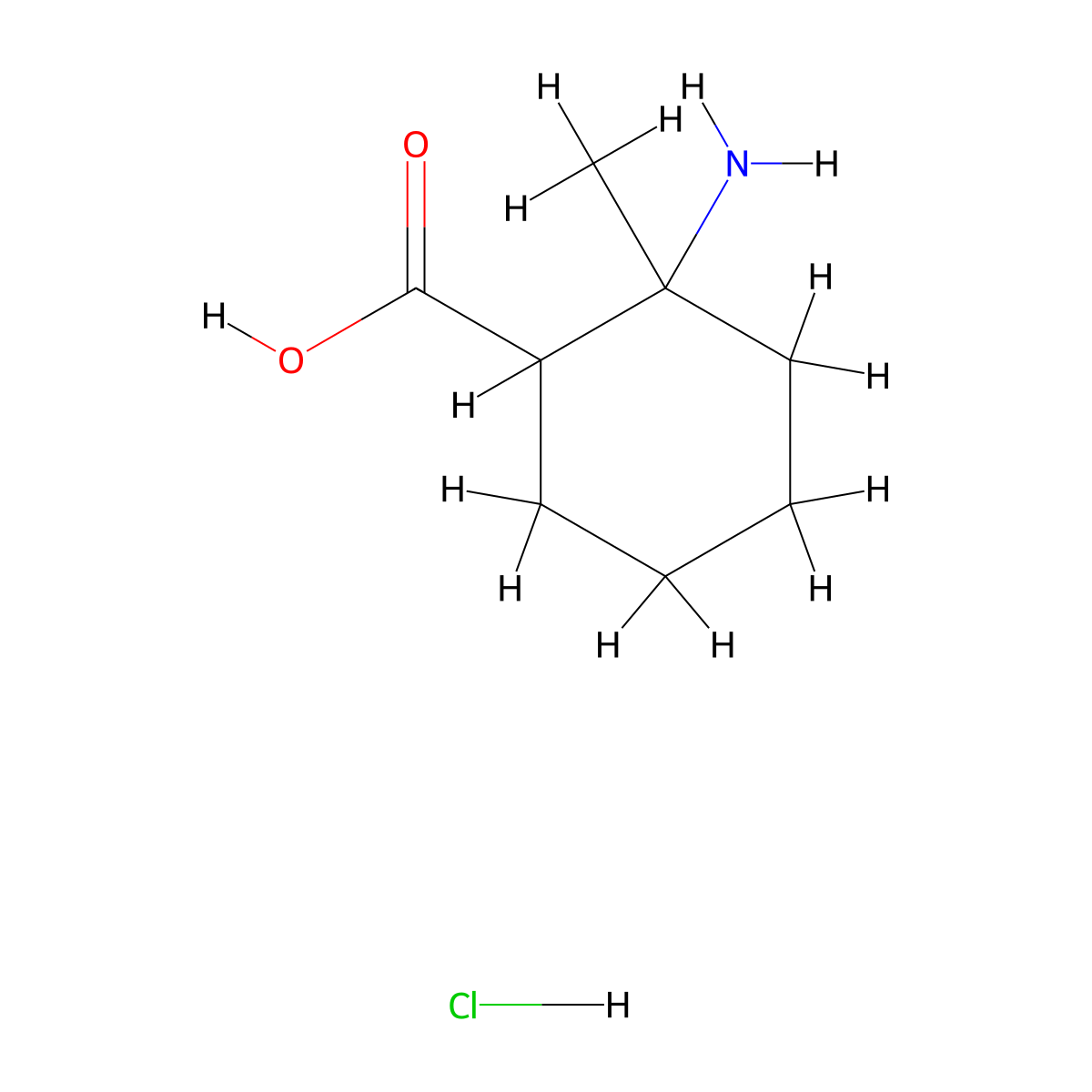 2-Amino-2-methylcyclohexane-1-carboxylic acid hydrochloride molecular structure, CAS 1423025-63-1