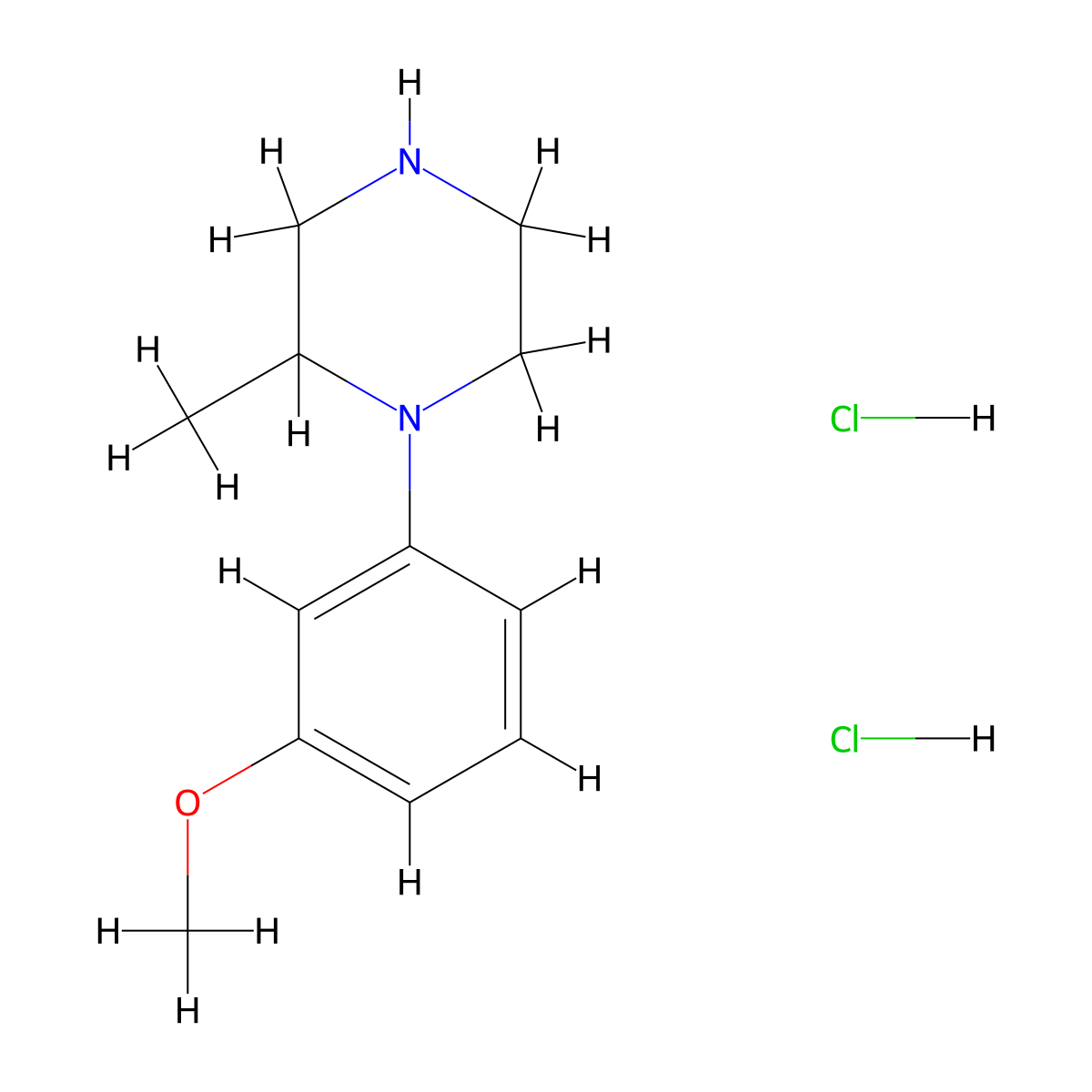 1-(3-Methoxyphenyl)-2-methylpiperazine dihydrochloride molecular structure, CAS 1423025-65-3