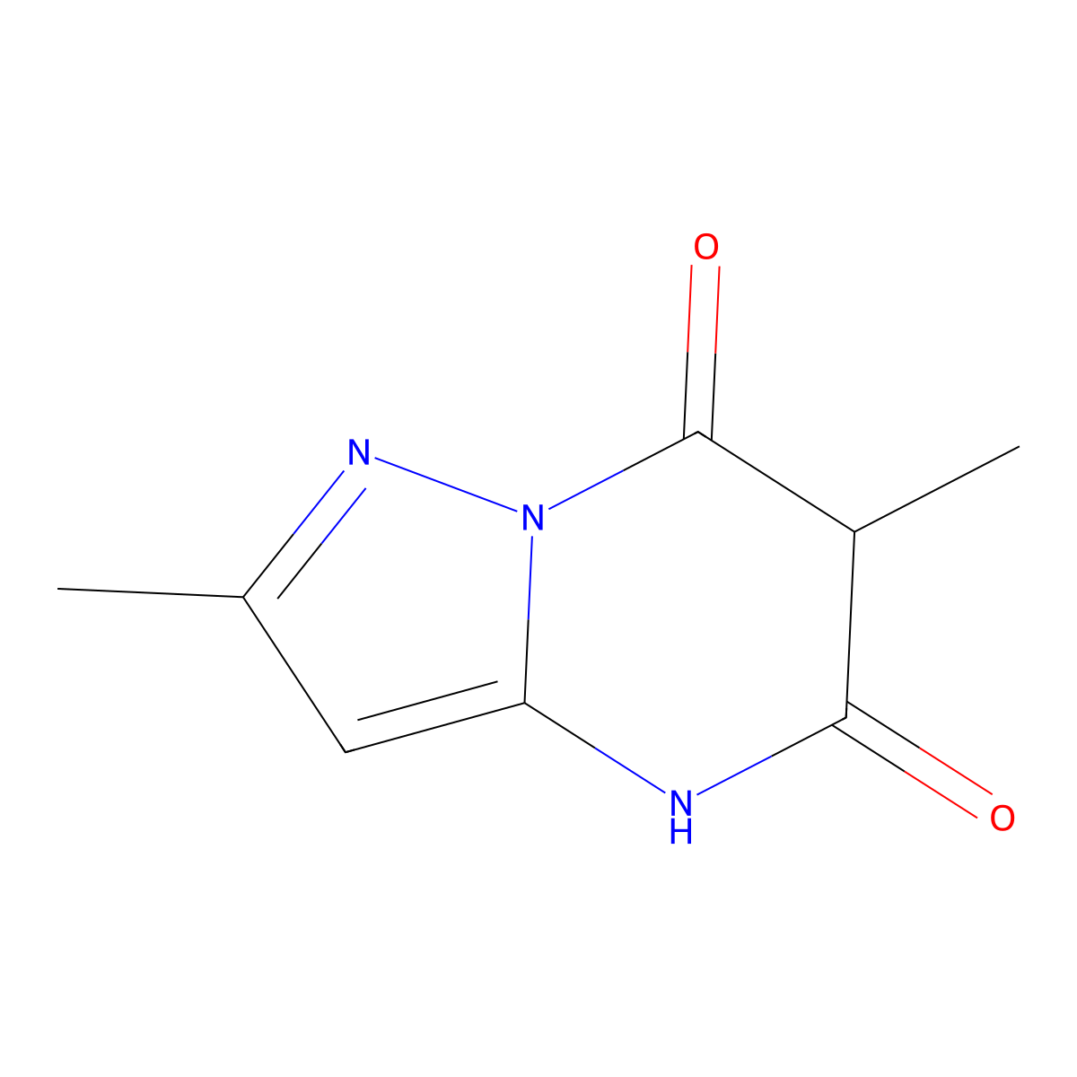 2,6-dimethyl-4H,5H,6H,7H-pyrazolo[1,5-a]pyrimidine-5,7-dione molecular structure, CAS 1423025-72-2