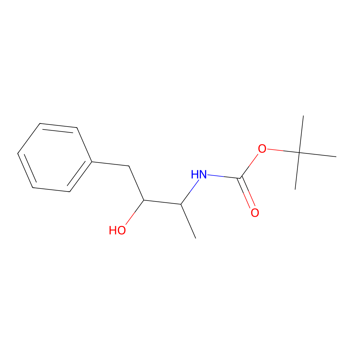 tert-butyl N-(3-hydroxy-4-phenylbutan-2-yl)carbamate molecular structure, CAS 1423025-77-7