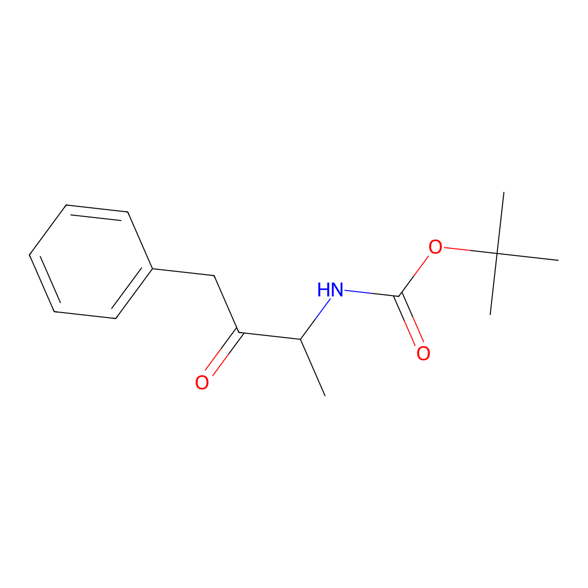 tert-butyl N-(3-oxo-4-phenylbutan-2-yl)carbamate molecular structure, CAS 1423025-86-8