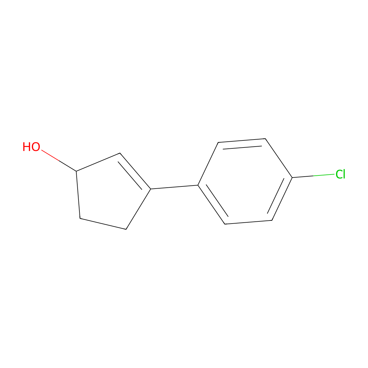 3-(4-Chlorophenyl)cyclopent-2-en-1-ol molecular structure, CAS 1423025-95-9