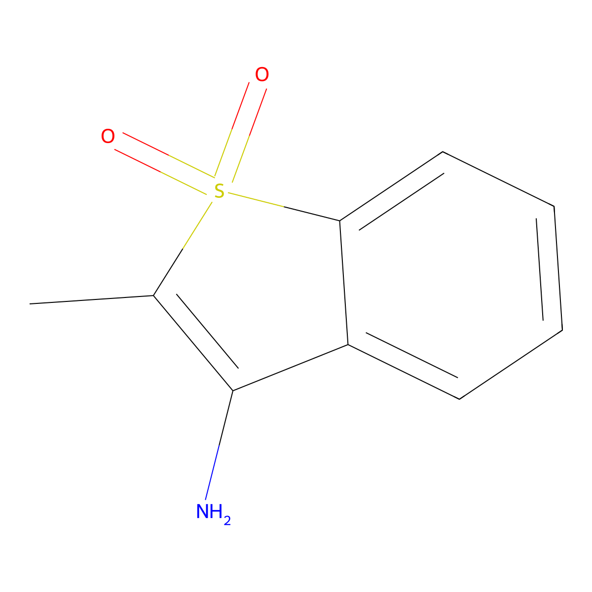 3-Amino-2-methyl-1lambda6-benzothiophene-1,1-dione molecular structure, CAS 1423026-07-6