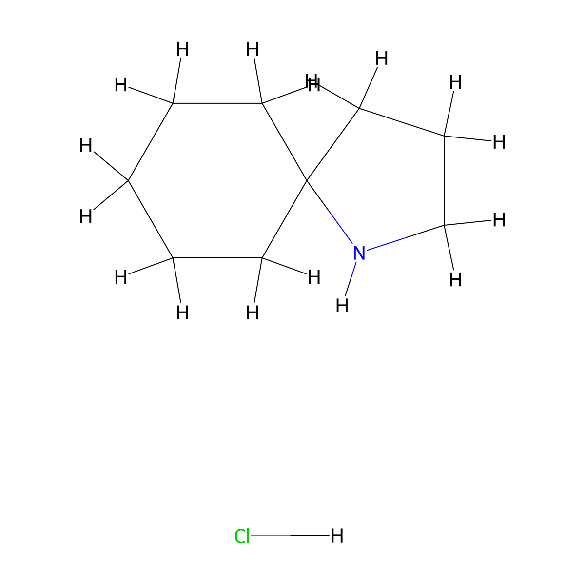 1-Azaspiro[4.5]decane hydrochloride molecular structure, CAS 1423026-09-8