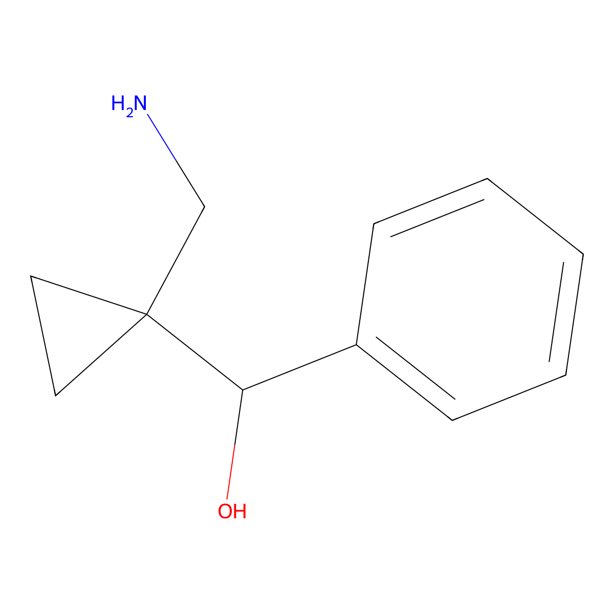 (1-(Aminomethyl)cyclopropyl)(phenyl)methanol molecular structure, CAS 1423026-10-1