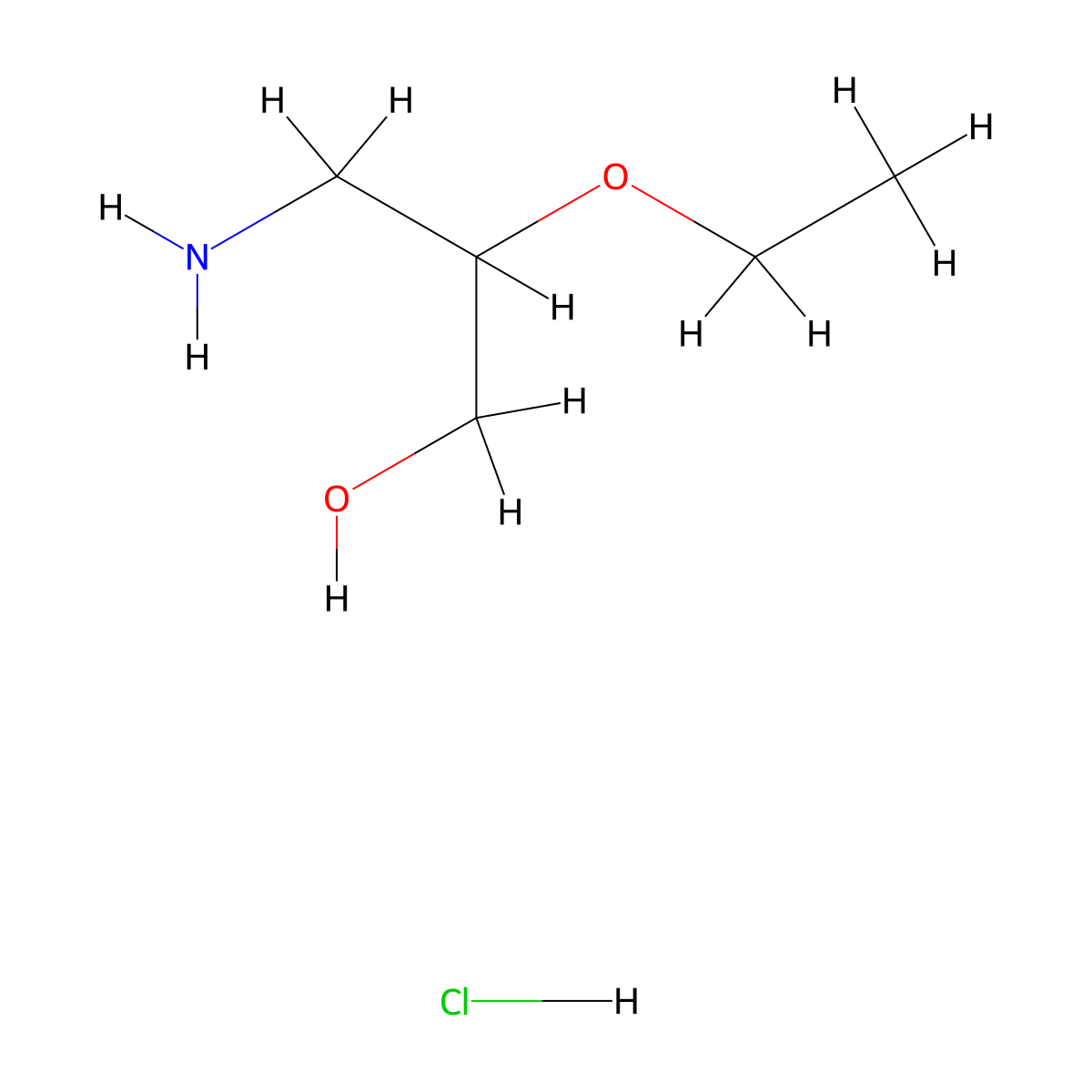 3-Amino-2-ethoxypropan-1-ol hydrochloride molecular structure, CAS 1423026-11-2