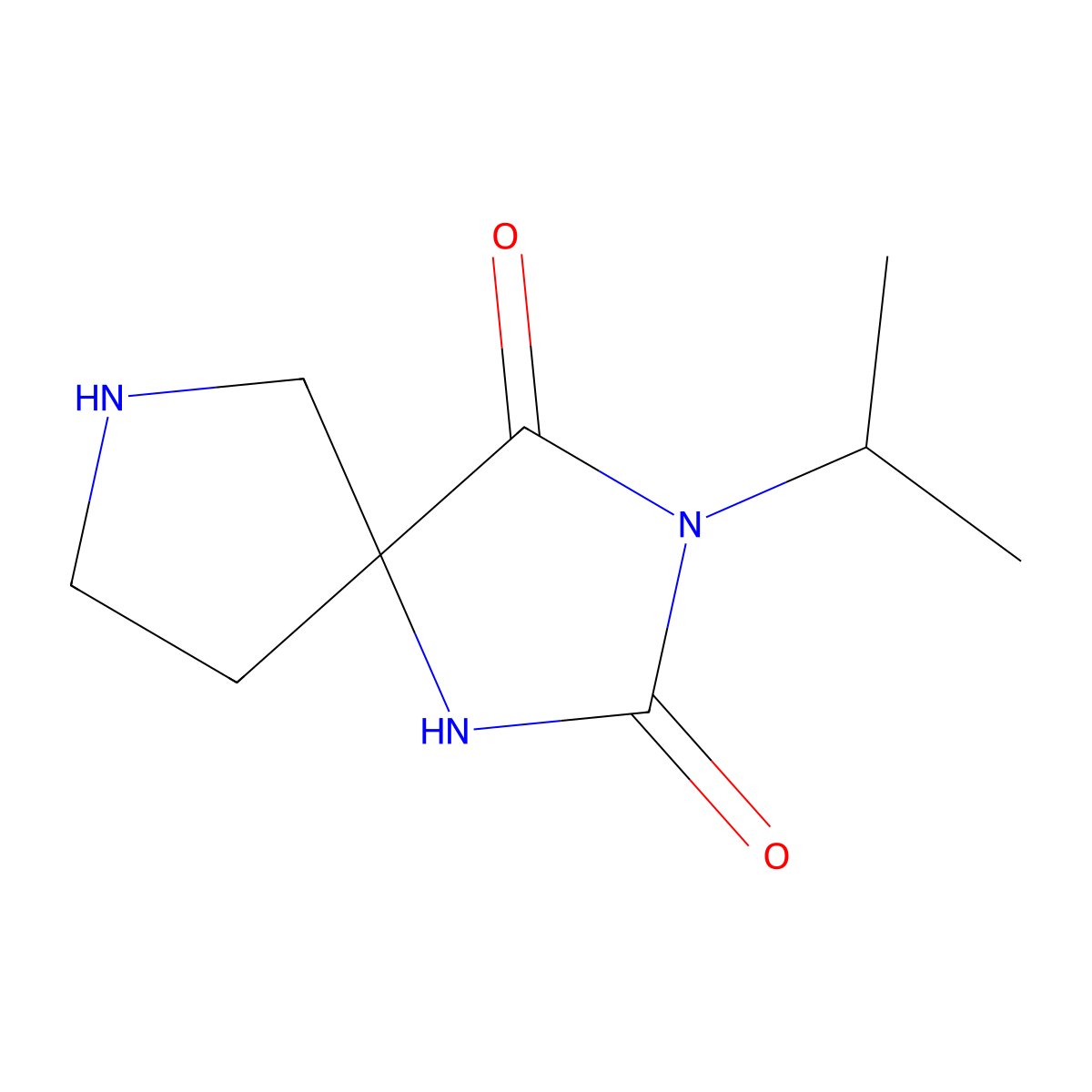 3-(Propan-2-yl)-1,3,7-triazaspiro[4.4]nonane-2,4-dione molecular structure, CAS 1423026-28-1