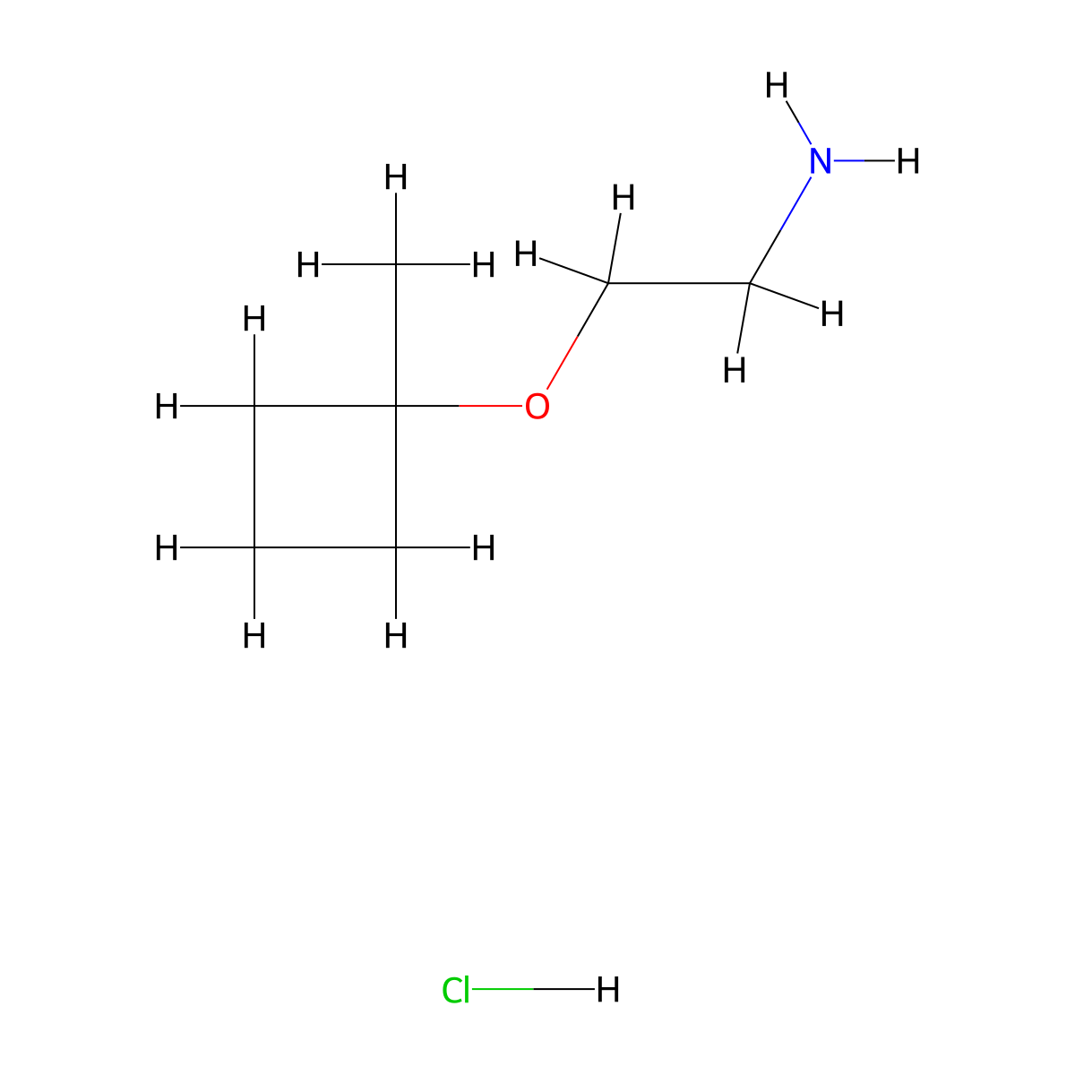 1-(2-Aminoethoxy)-1-methylcyclobutane hydrochloride molecular structure, CAS 1423026-75-8