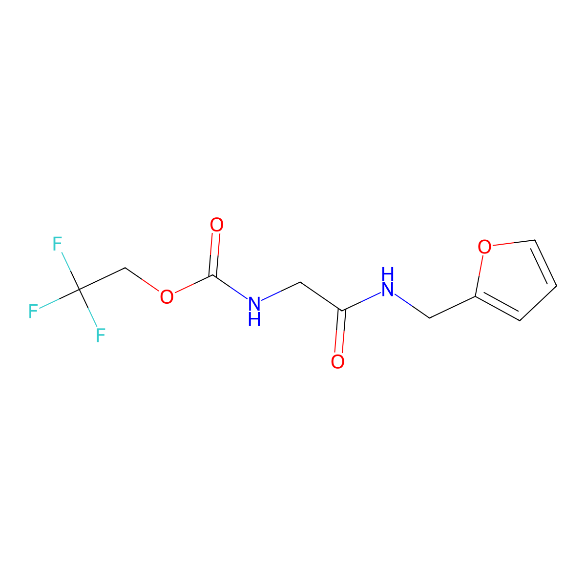 2,2,2-trifluoroethyl N-{[(furan-2-ylmethyl)carbamoyl]methyl}carbamate molecular structure, CAS 1423026-76-9