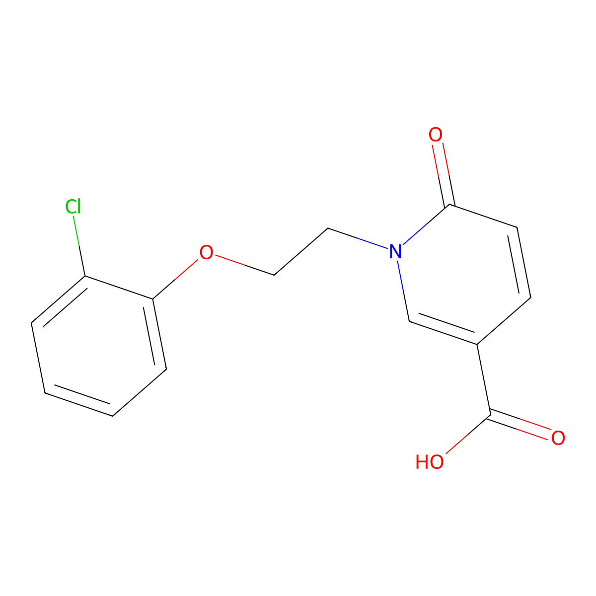 1-[2-(2-Chlorophenoxy)ethyl]-6-oxo-1,6-dihydropyridine-3-carboxylic acid molecular structure, CAS 1423026-82-7