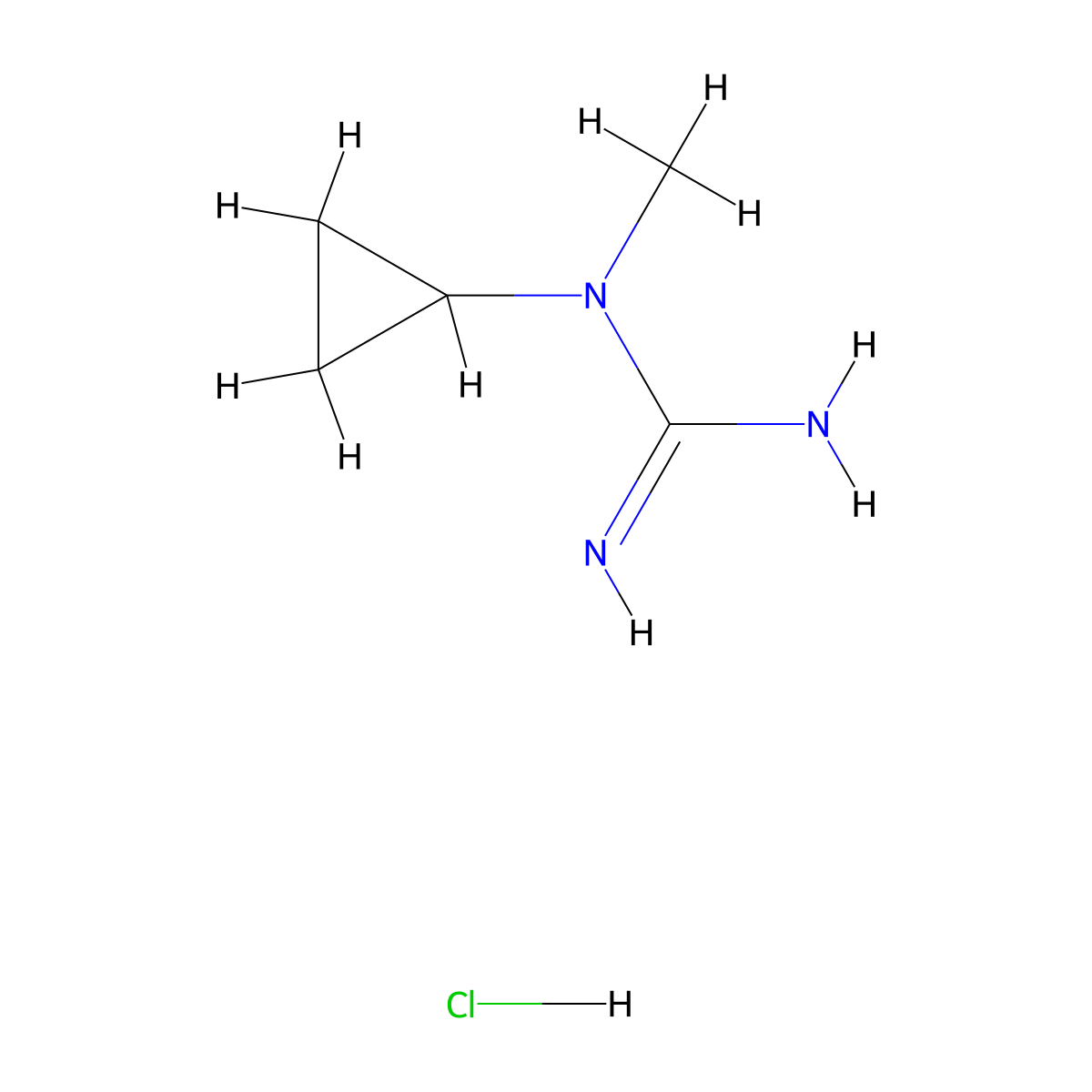 1-Cyclopropyl-1-methylguanidine hydrochloride molecular structure, CAS 1423026-93-0
